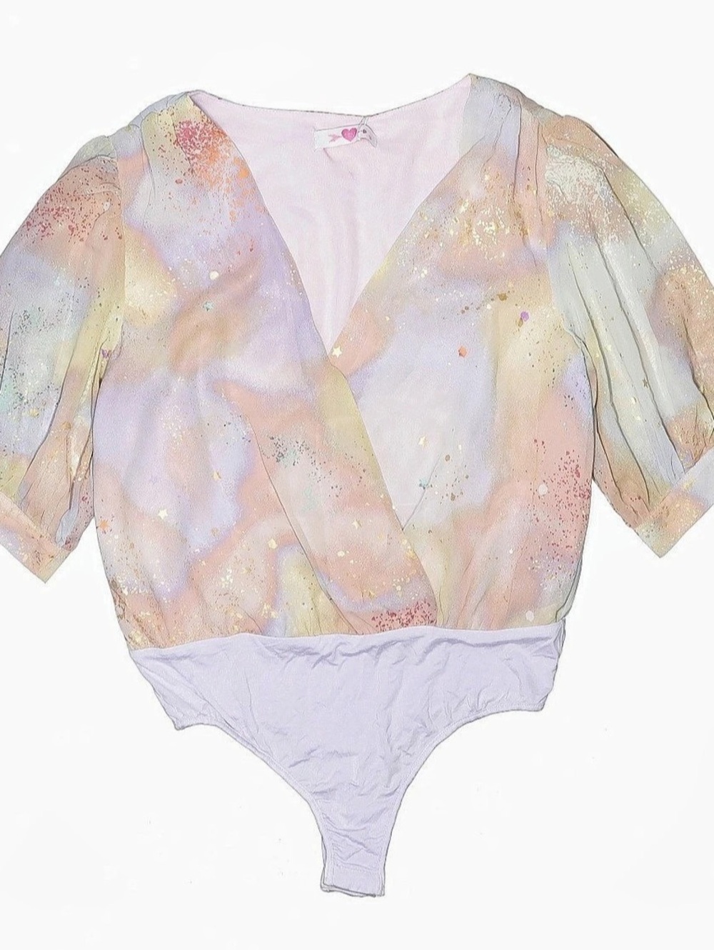 buddy love Abstract Print Bodysuit in Pink & Purple NWT